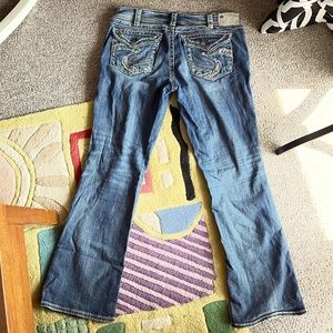 Vintage Silver Suki Flap pocket Bootcut Jeans